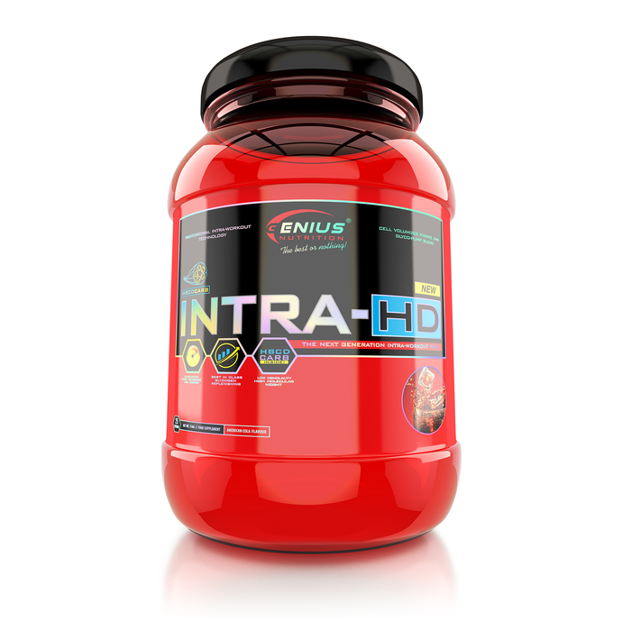 INTRA-HD 750g 24serv Genius Nutrition American Cola - Intra-workout supplement for glycogen replenishment, energy, muscle volumization and endurance.