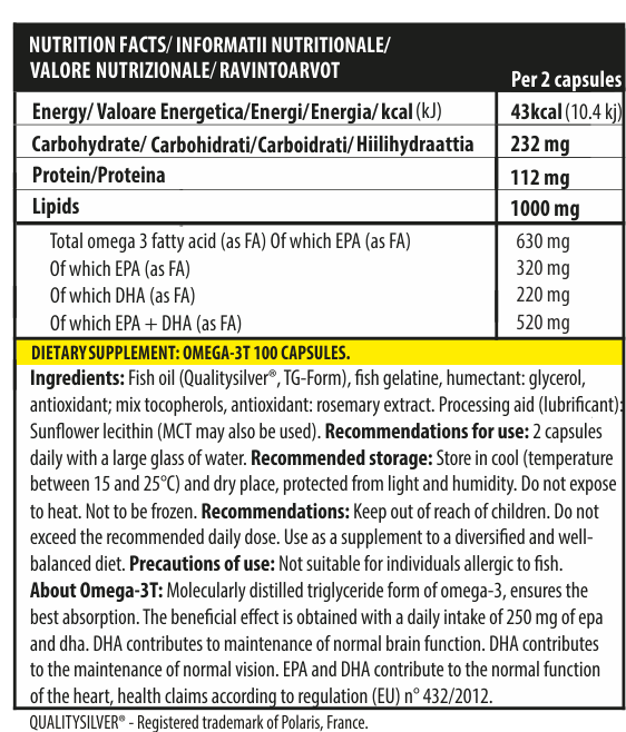 Load image into Gallery viewer, OMEGA-3T 100softgels 50serv Genius Nutrition - Omega-3 supplement in triglyceride form with increased absorption that supports cardiovascular health, brain function and joint health.
