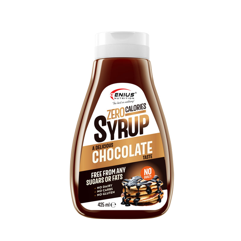 Load image into Gallery viewer, Syrup Zero Calories 425ml Genius Nutrition Chocolate - Delicious syrup with no carbohydrates, no calories, no sugar, and no fat, ideal for any diet.
