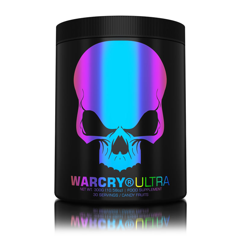 Load image into Gallery viewer, WARCRY ULTRA 300g 30serv Genius Nutrition Candy Fruits - Performance focused pre-workout supplement designed to increase energy, sustain endurance, promote muscle fullness, and improve mental focus during training.
