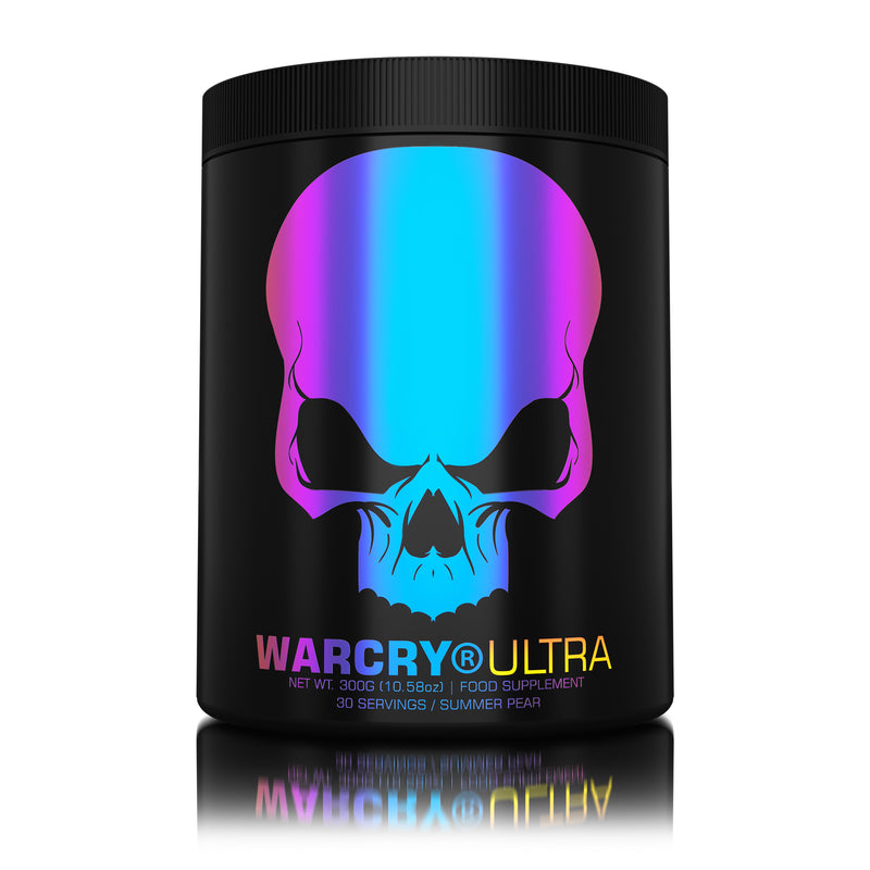 Load image into Gallery viewer, WARCRY ULTRA 300g 30serv Genius Nutrition Summer Pear - Performance focused pre-workout supplement designed to increase energy, sustain endurance, promote muscle fullness, and improve mental focus during training.
