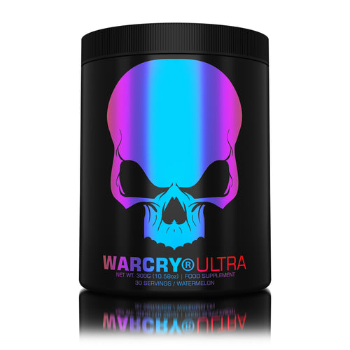 WARCRY ULTRA 300g 30serv Genius Nutrition Watermelon - Performance focused pre-workout supplement designed to increase energy, sustain endurance, promote muscle fullness, and improve mental focus during training.