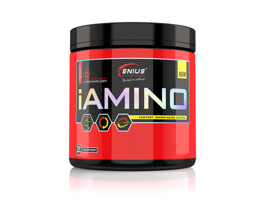iAMINO 200caps 28serv Genius Nutrition – Supplement with essential amino acids from WPI (PeptiPure) with rapid absorption for muscle growth and recovery.